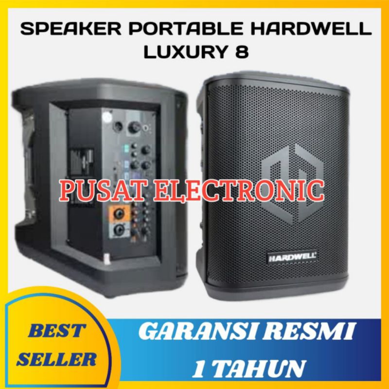 Speaker Portable Hardwell Luxury 8 Original Speaker 8inch Garansi resmi