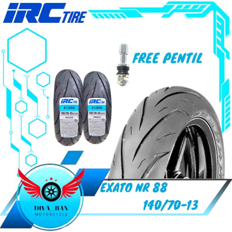 BAN TUBELESS IRC RING 13 EXATO NR 88 140/70-13