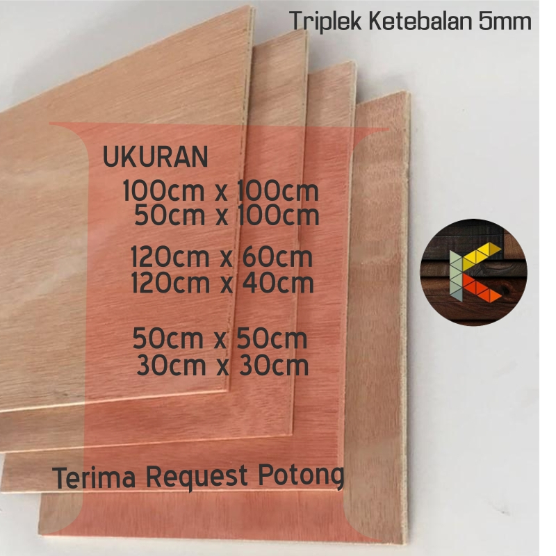 Plywood | Triplek Meranti Ketebalan 3mm Permukaan Halus