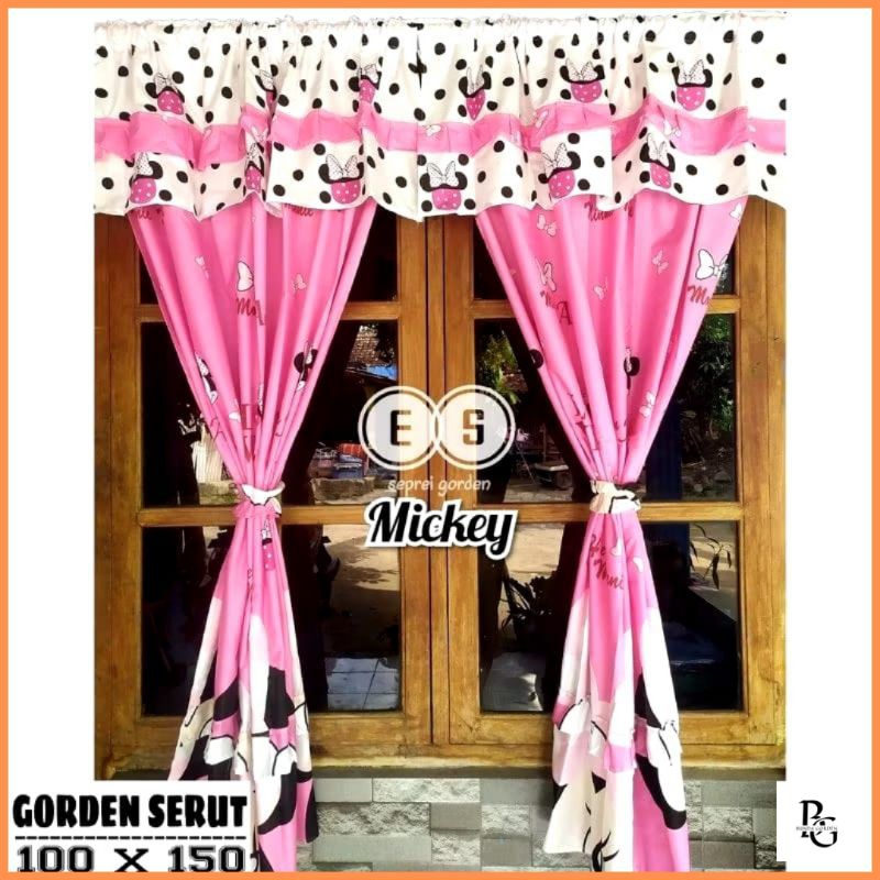 TIRAI SERUT JENDELA / GORDEN KARAKTER SERUT / TIRAI UKURAN 100 cm x 150cm / GORDEN BAHAN KATUN / TIR