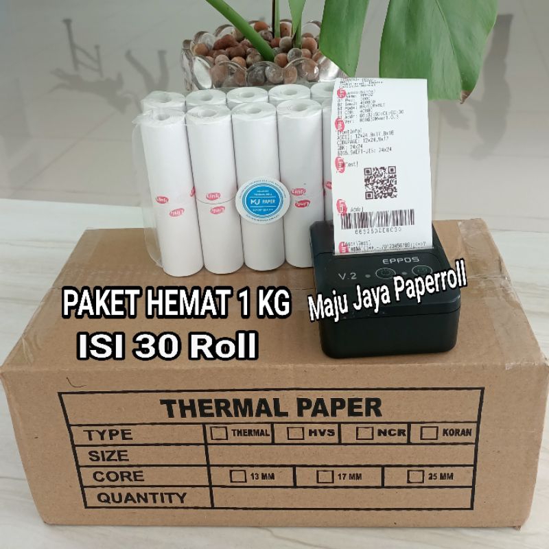 

(30 ROLL) KERTAS THERMAL EDC 58X30 / 57X30 LOGO LINK COCOK UNTUK EDC BRILINK DLL