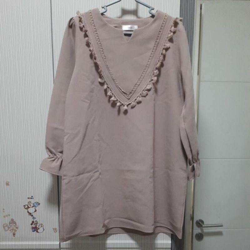 Mini Dress Korea Bohe Preloved Dress Milo Lengan panjang