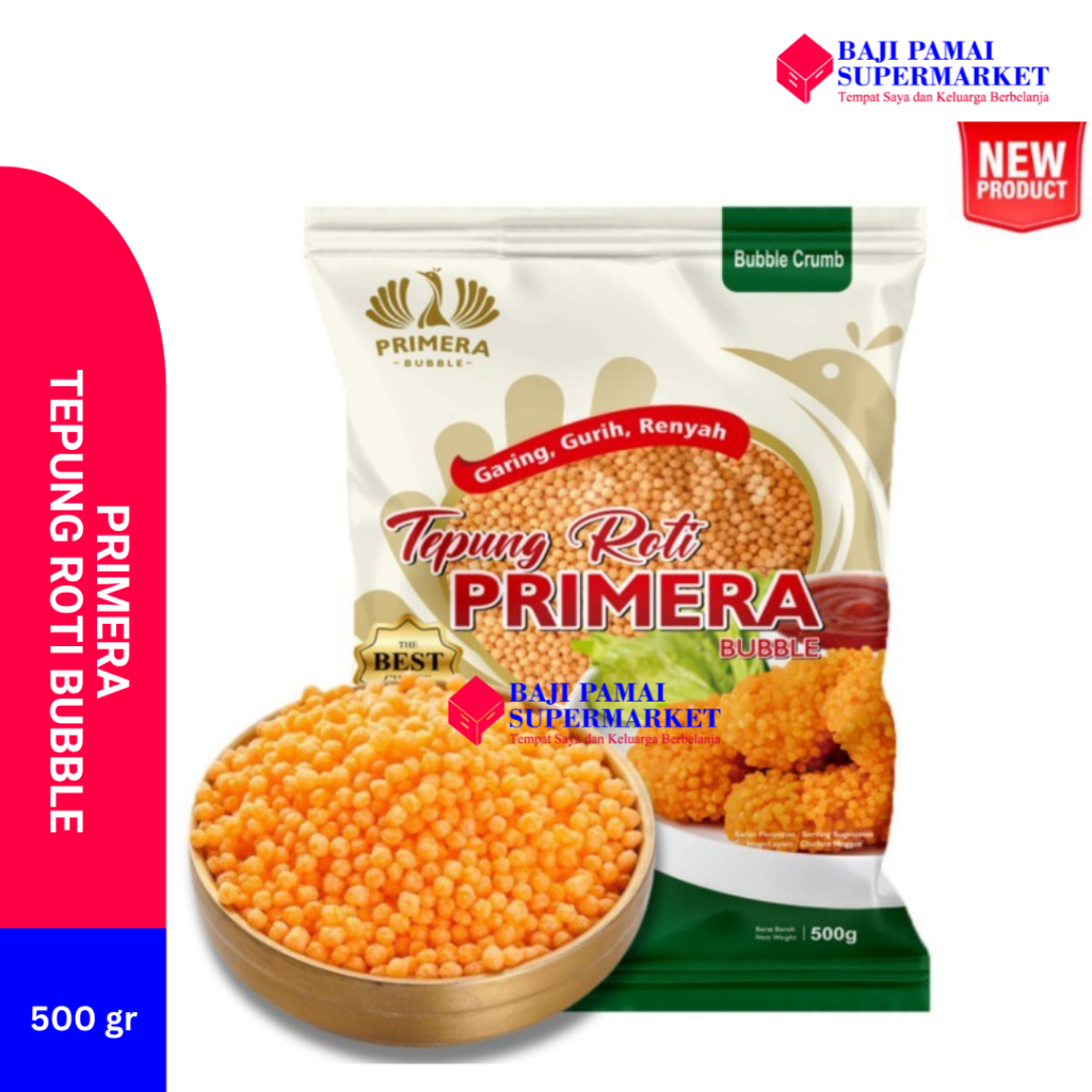 

Primera Bubble Crumb 500gr Tepung Roti Bubble