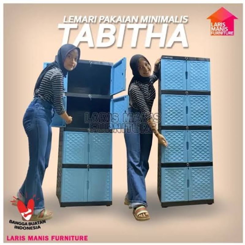 Lemari plastik Tabitha 4 susun