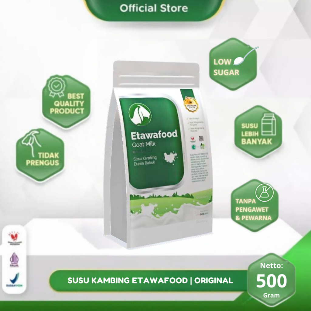 

Susu Kambing Etawafood (500gr) Susu Kambing Etawa Premium Tanpa Pengaet dan Pewarna
