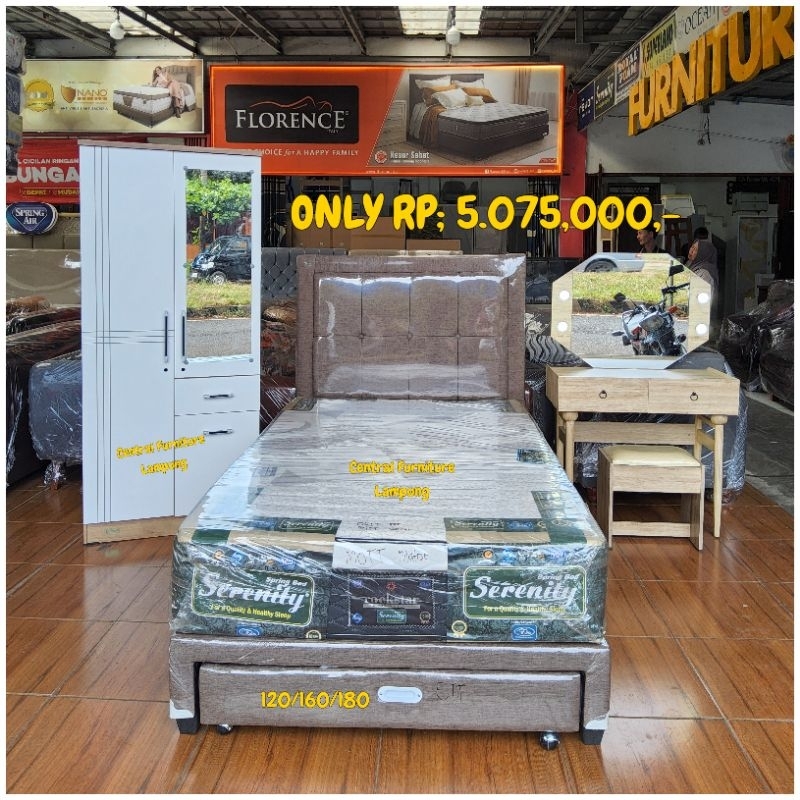 SATU SET KAMAR ANAK SPRINGBED 120 BY SERENITY