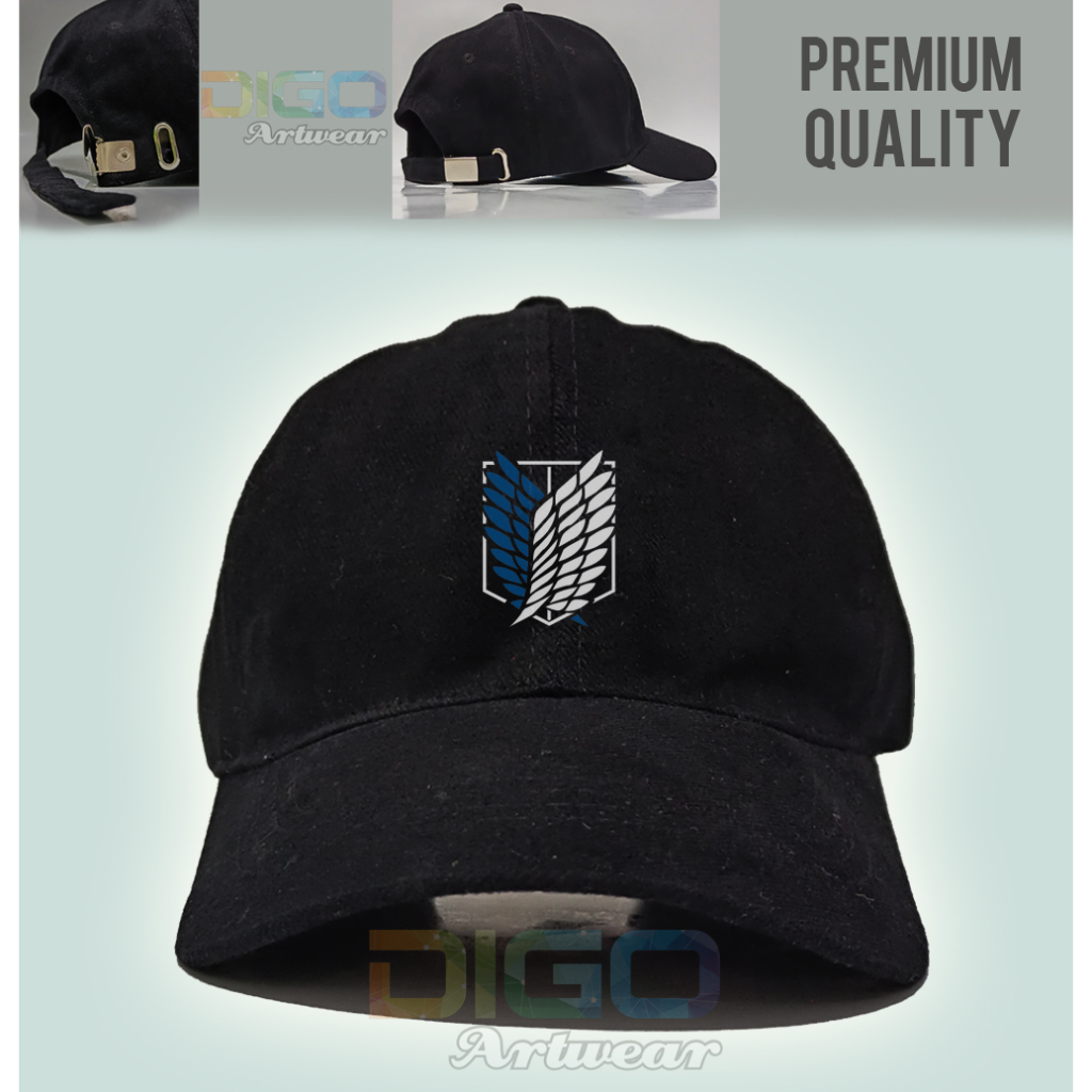 Topi Attact on Titan Anime Premium Cotton