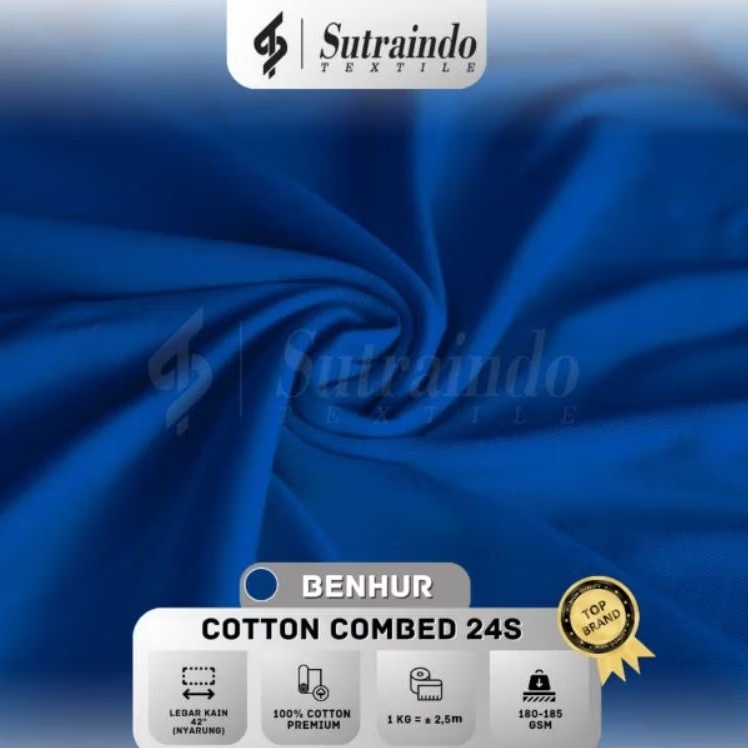 KAIN COTTON COMBED 24S (BENHUR) PER 0.5 KG