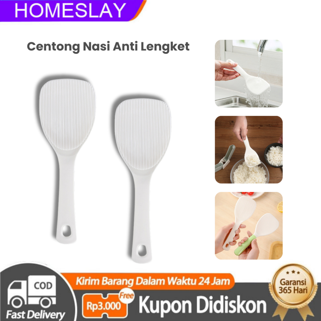 HOMESLAY Centong Nasi  Anti Lengket Serbaguna / Rice Cooker / Sendok nasi BPA FREE