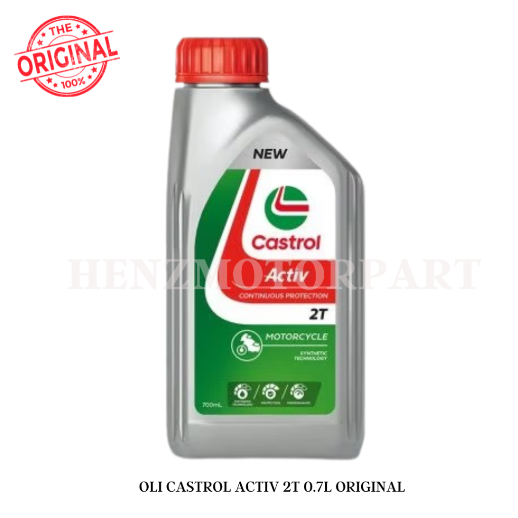 OLI SAMPING CASTROL ACTIV 2T LOW SMOKE 0.7L ASLI / ORIGINAL 100%
