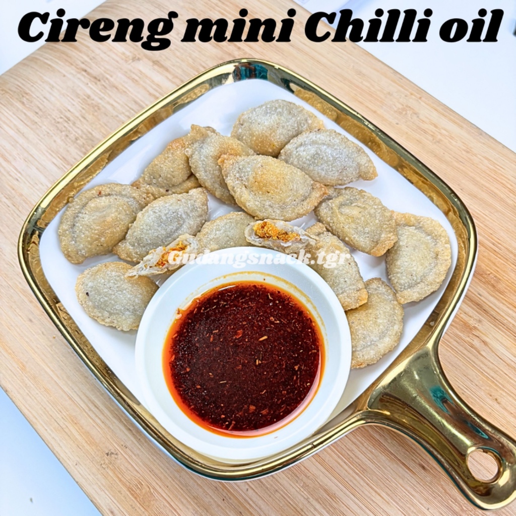 

10 Pcs Cireng Mini Isi Ayam Suwir Goreng/Kuah Dengan Chilli Oil