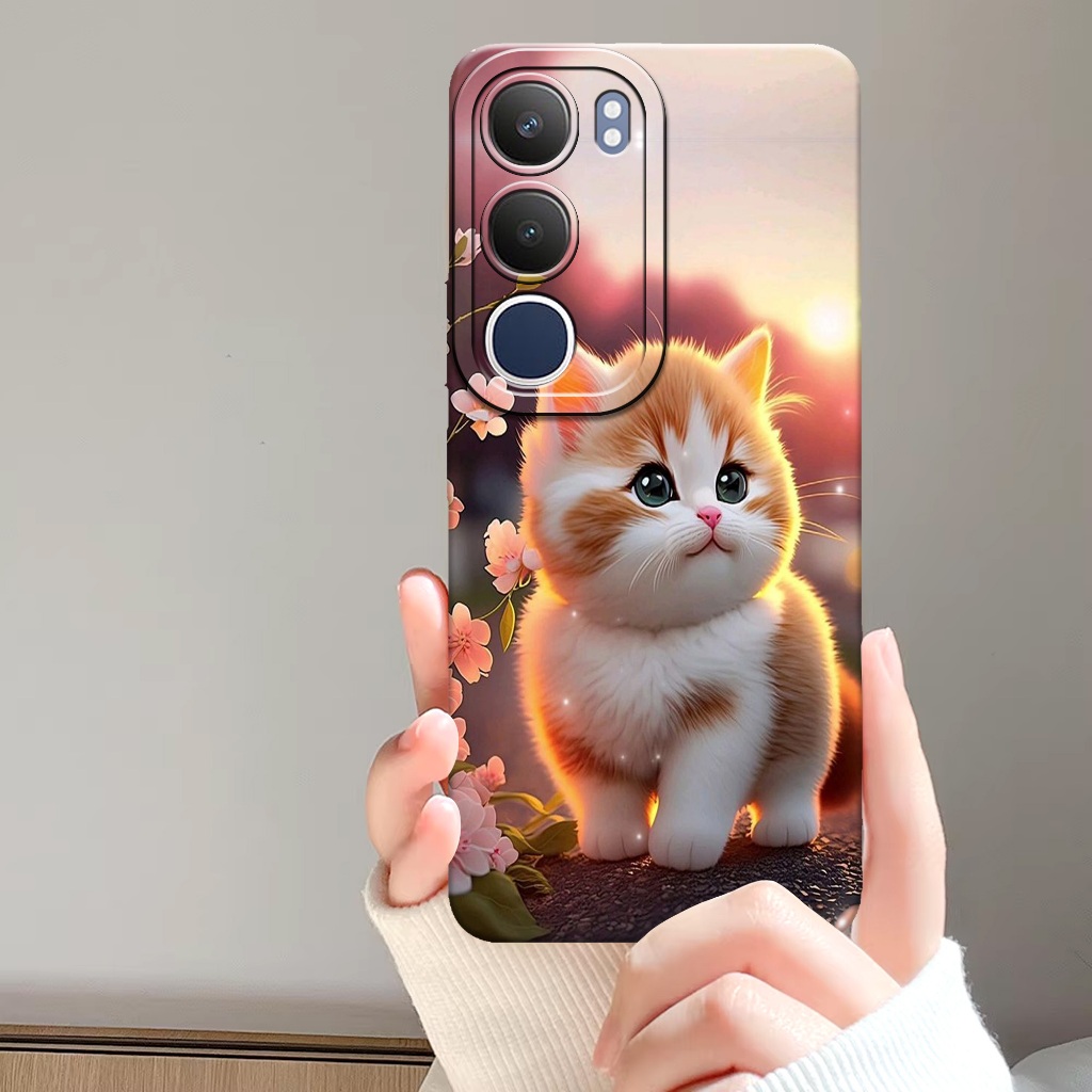 New Kucing Case - Softcase Vivo Y19s 2024 Terbaru - Case Hp Vivo Y19s 2024 - Casing Vivo Y19s 2024 -