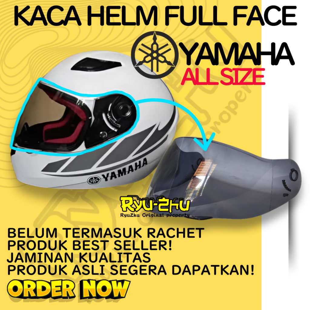 Kaca Helm Flat visor YAMAHA Full Face
