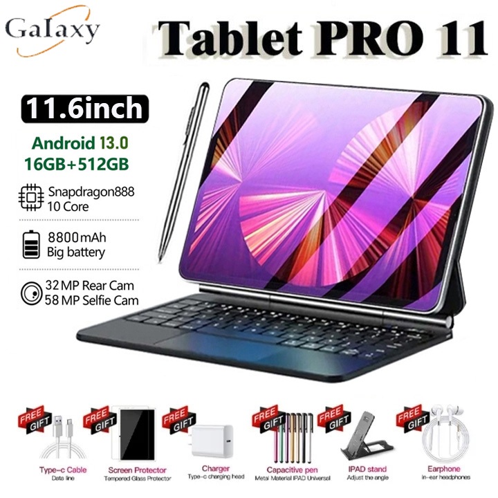 [Bisa COD] Tablet baru 11.6inch【16GB+512GB】Galaxy tab Pro11 untuk pembelajaran dan hiburan kantor ul