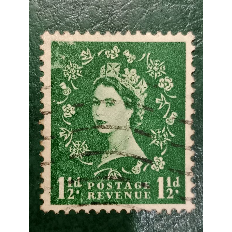 

Prangko British 1½ Penny Elizabeth II Tahun 1955-1957 USED