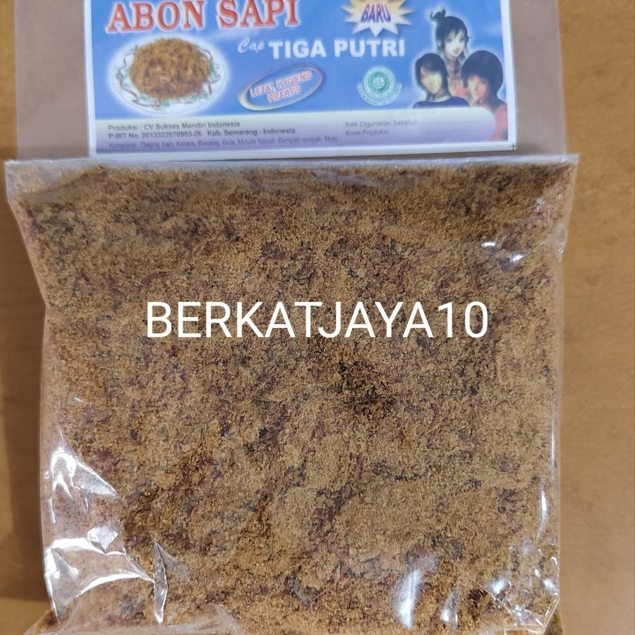 

Abon Sapi Cap Tiga Putri kemasan 250gr