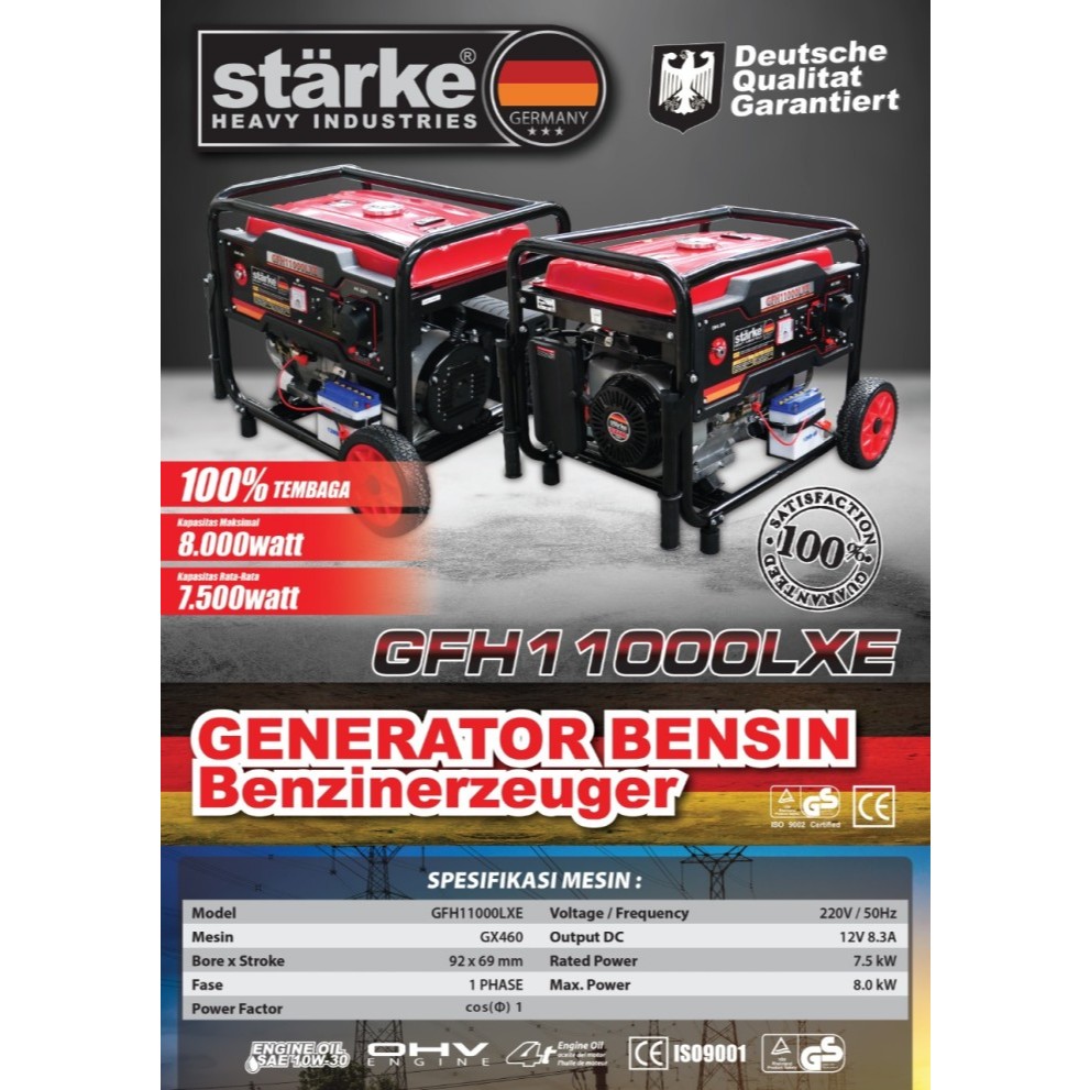 Genset Starke GFH 11000 LXE - 8000Watt