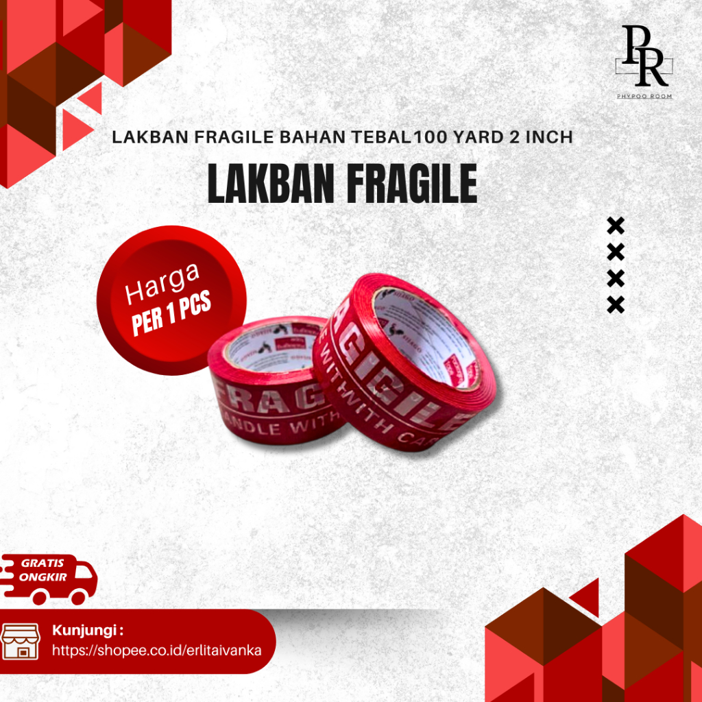 

PR-Lakban Fragile Packing 100 Yard 2 Inch