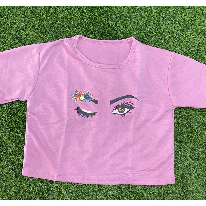 KAOS CROP TOP LENGAN PENDEK