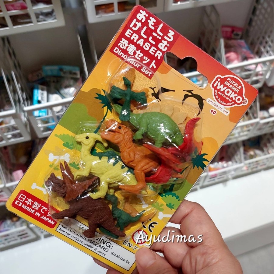 

Iwako Dinosaur Set Japan Puzzle Eraser - Penghapus / Setip Jepang