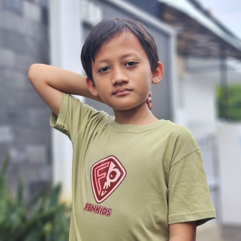 Kaos FBN Kids Logo Olive Green