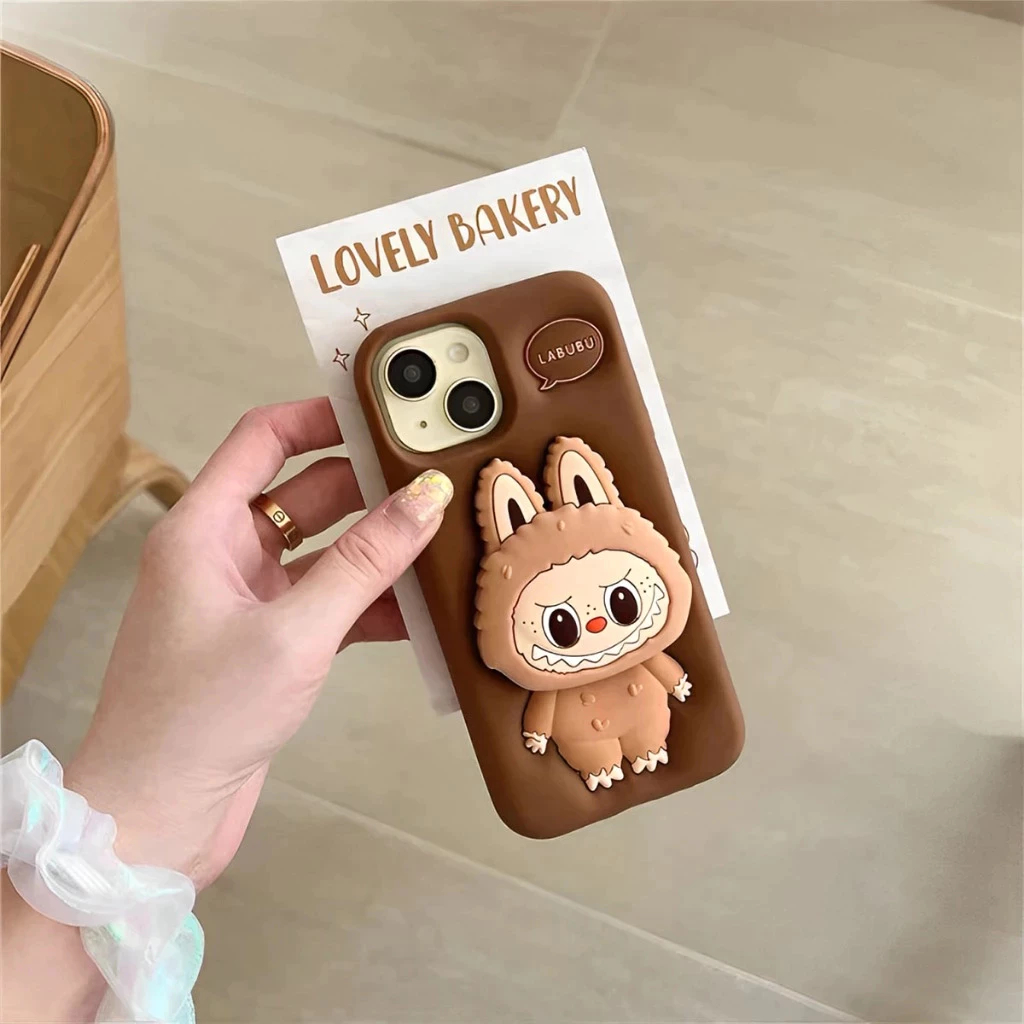 Case Motif Labubu/Kuromi/Lotso Monster with Popsocket Compatible for Iphone XR | 11 Pro  | 11 | 11 P