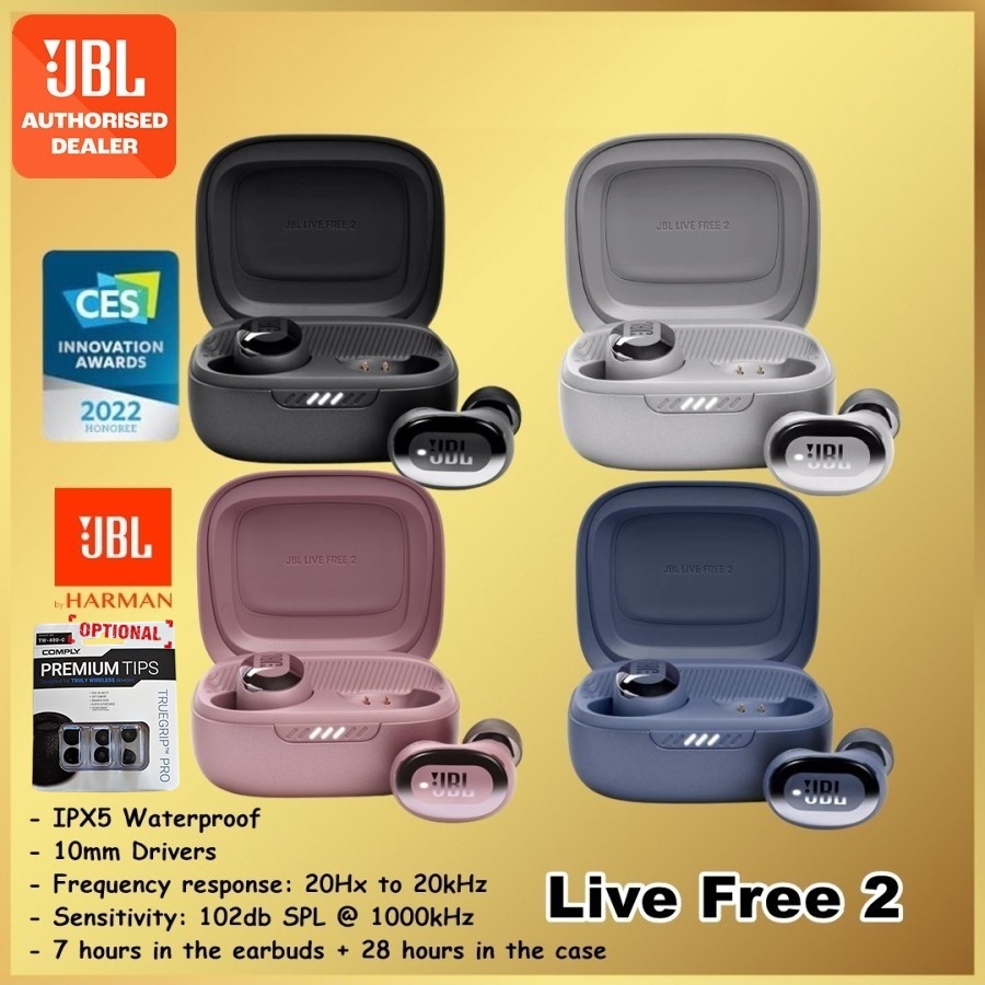 JBL Live Free 2 True Wireless Noise Cancelling Earbuds TWS NC Free2