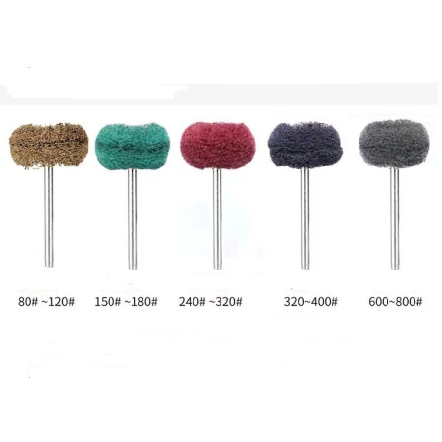 Mata Bor Poles Gosok Mini Double Layer Scourcing Pad Grinding Head Wheel / Bubut Gosok Roda Mini Gri