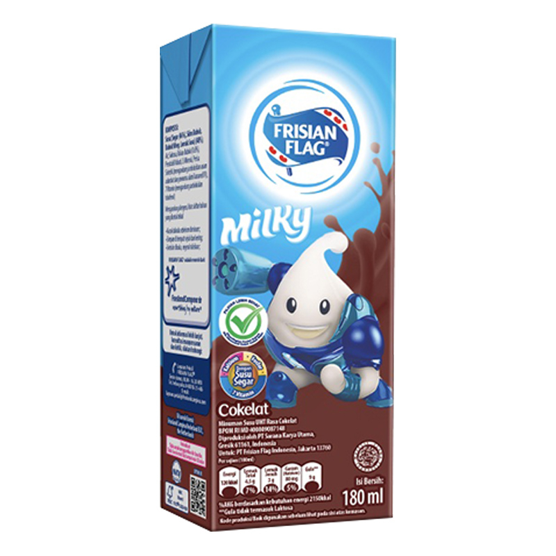 

FRISIAN FLAG Milky Susu UHT Cokelat Kotak 180 ml