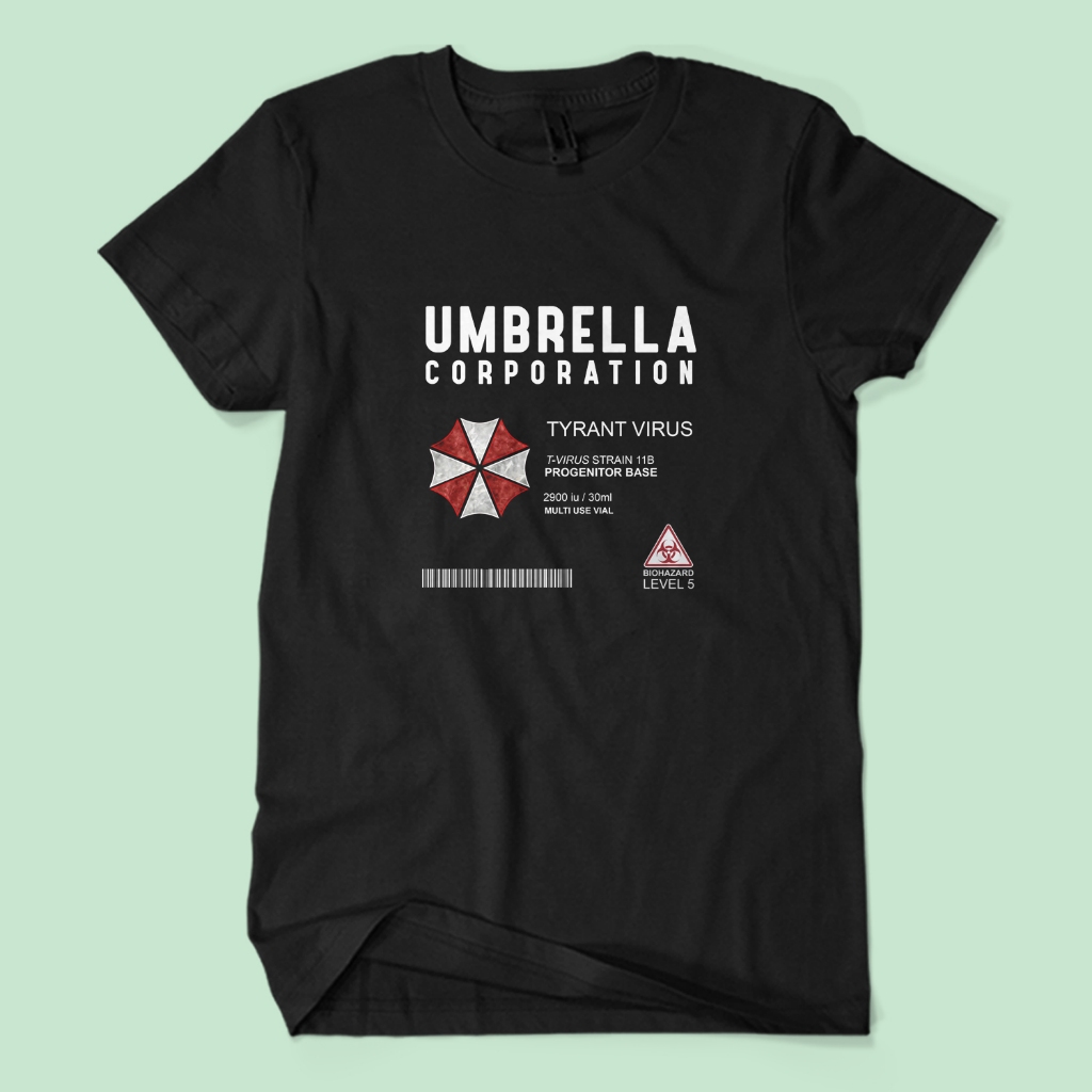 Baju Kaos UMBRELLA CORPORATION V2 - Atasan Katun Combed Pria Wanita Sablon DTF Film Game