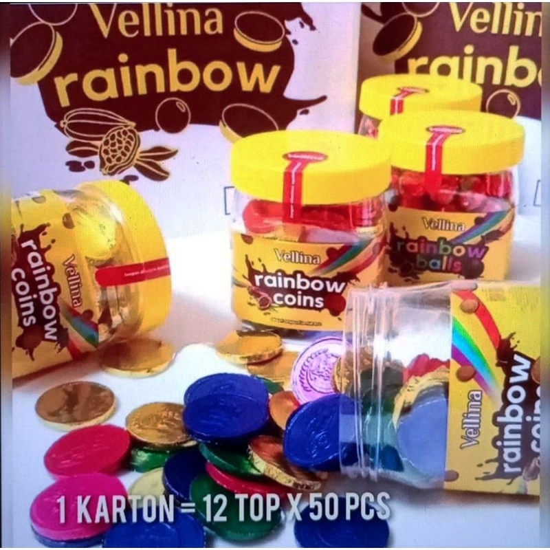 

Vellina Coklat Coin Rainbow 50'pcs