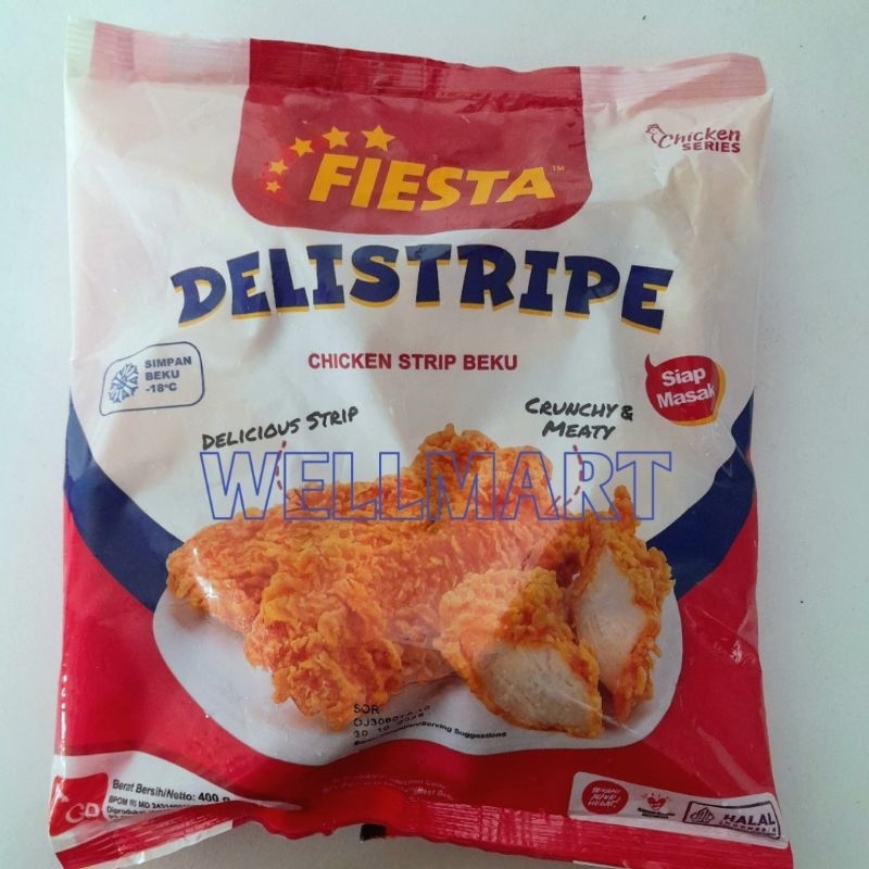 

Fiesta Delistripe 400gr Chicken Strip Beku Naget Ayam