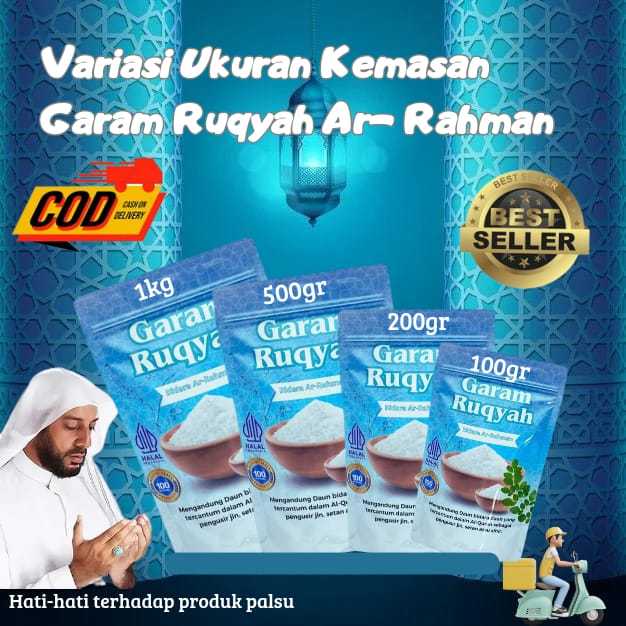 

Garam Ruqiyah Arahman Siap Pakai Ukuran 100gr Bisa COD