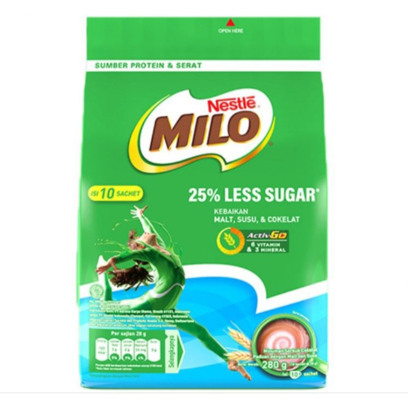 

Milo Less Sugar Bag 10 X 28 g