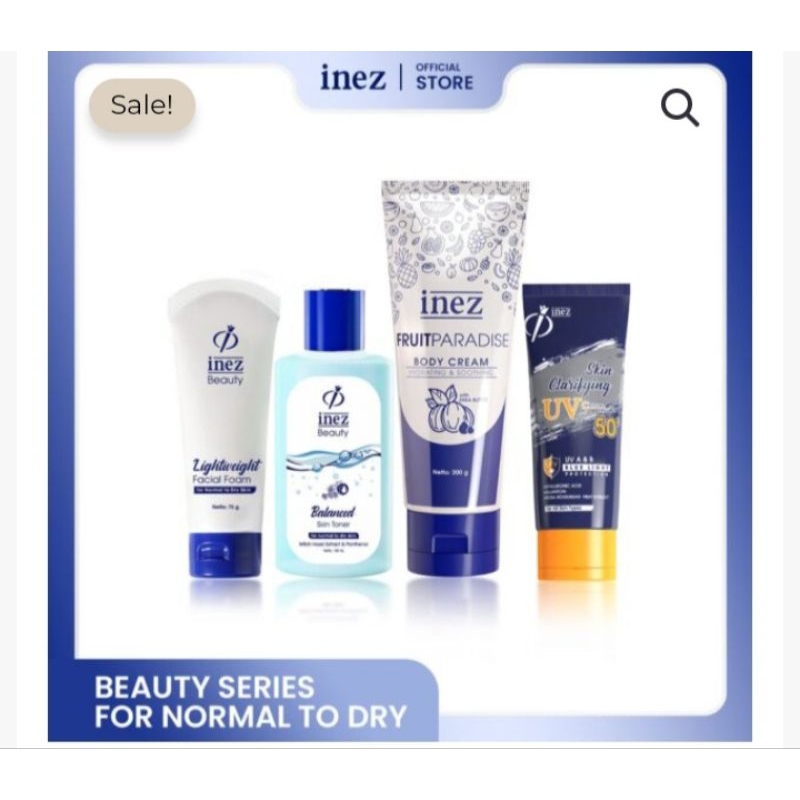 Bundling Hemat skincare inez untuk kulit Normal kering/1 paket hemat skincare bagus