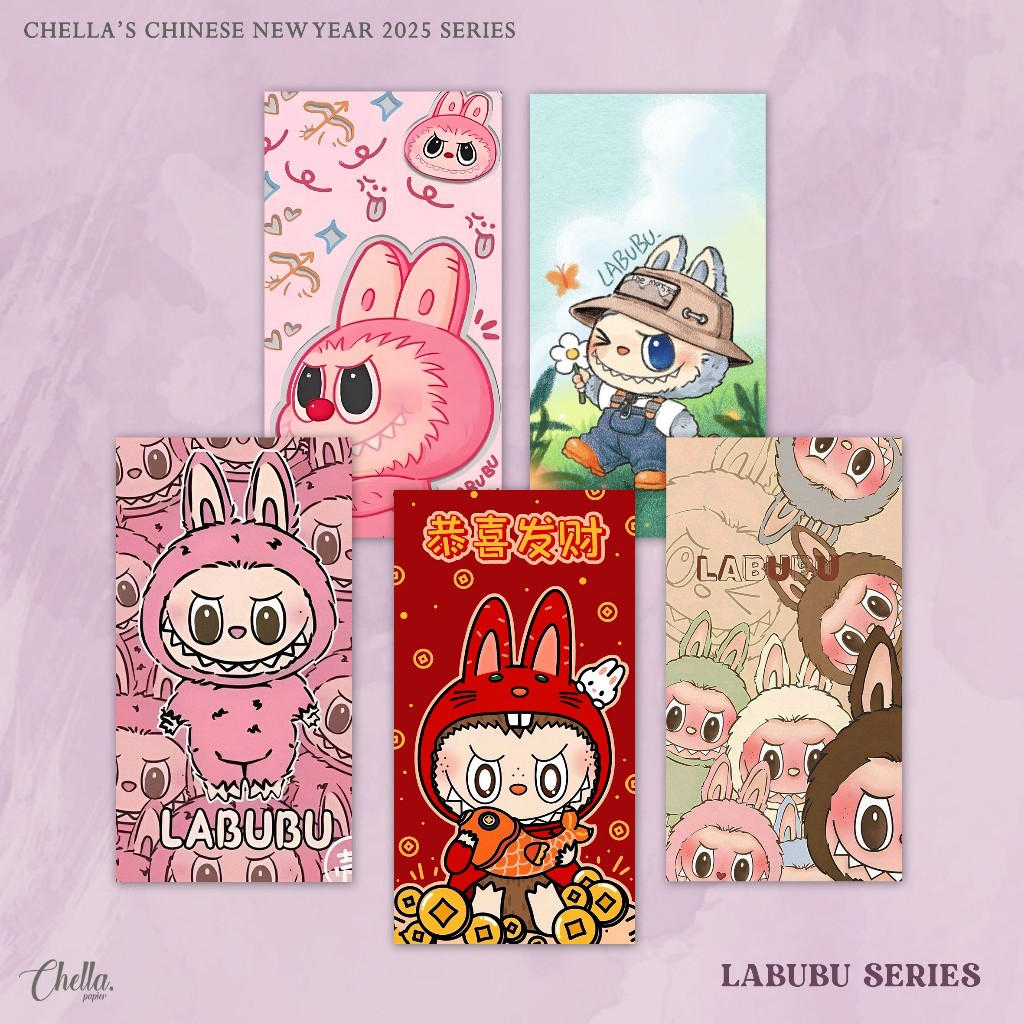 

LABUBU SERIES - CUSTOM ANGPAO IMLEK 2025 (BISA TULIS NAMA/LOGO) isi 6 pcs - ANGPAO LABUBU