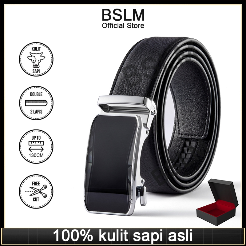 Sabuk Kulit Asli Ikat Pinggang Pria Kulit Sapi Asli Gesper Kantor Celana Antik Cowather ikat pinggan