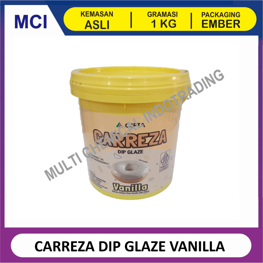 

GLAZE VANILLA 1 KG / VANILA DIP GLAZE SELAI OLESAN TOPPING