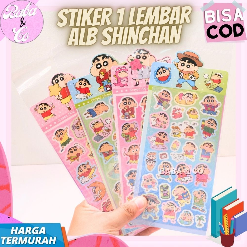 

STIKER SHINCHAN ALB 1 LEMBAR STIKER LABEL SINCHAN LUCU UNIK MURAH STICKER ALB CRAYON SHINCHAN DEKORATIF 1 LEMBAR