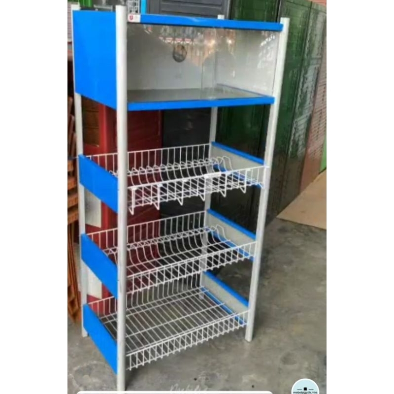 Rak Piring/ Rak Gelas/ Rak Aluminium Master Warna Merah/Biru RO4AW / SHogung