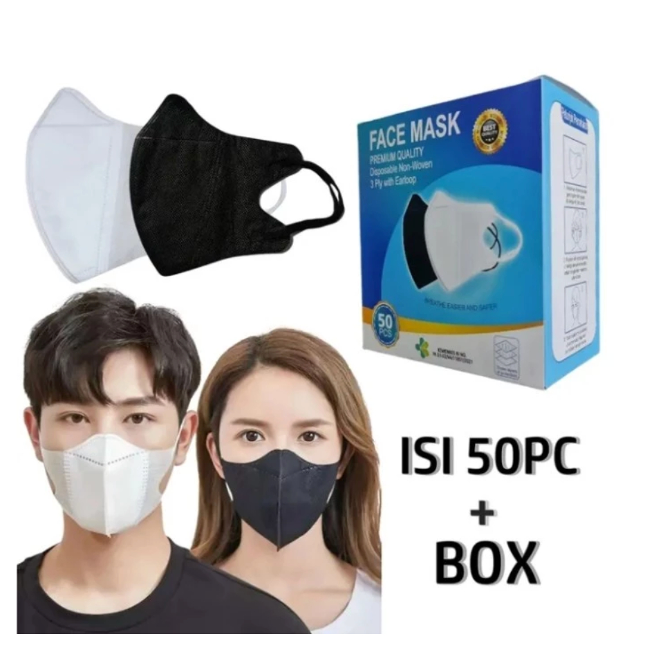 [GOGOMART] Isi 50 pcs Masker Medis Duck Bill 3 Ply Isi 50 Face Mask