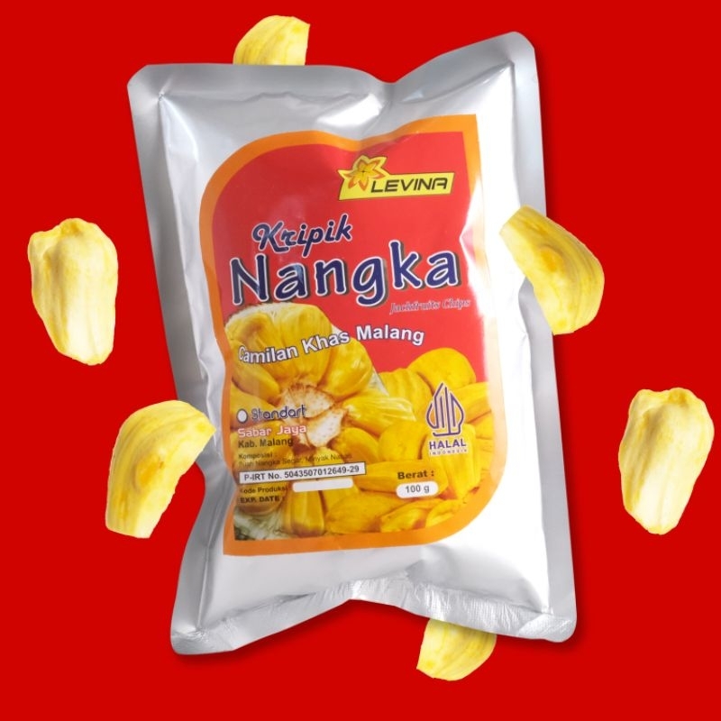 

Keripik Nangka Levina kualitas standart 100 gram kripik buah oleh oleh khas Malang