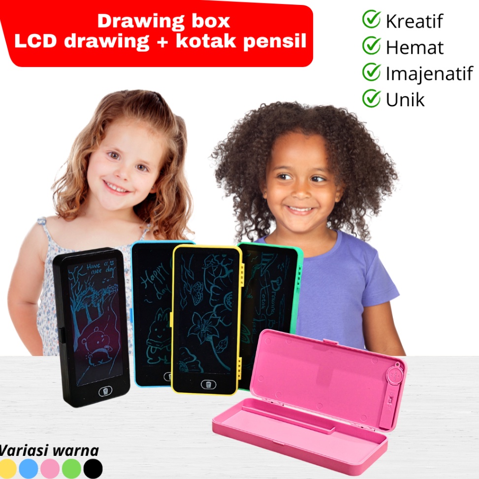 

KODE E43J Drawing Box Kotak Pensil Dan Papan Coret Kreatif Anak Dengan Digital Pad Edukasi