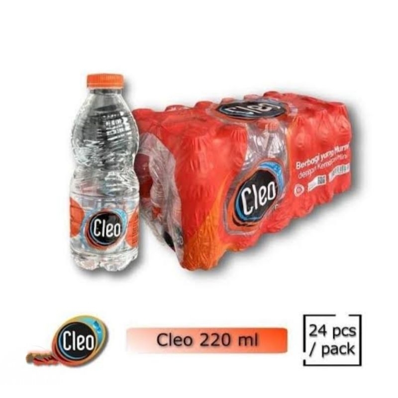 

Air Mineral Cleo Kemasan botol 220 Ml