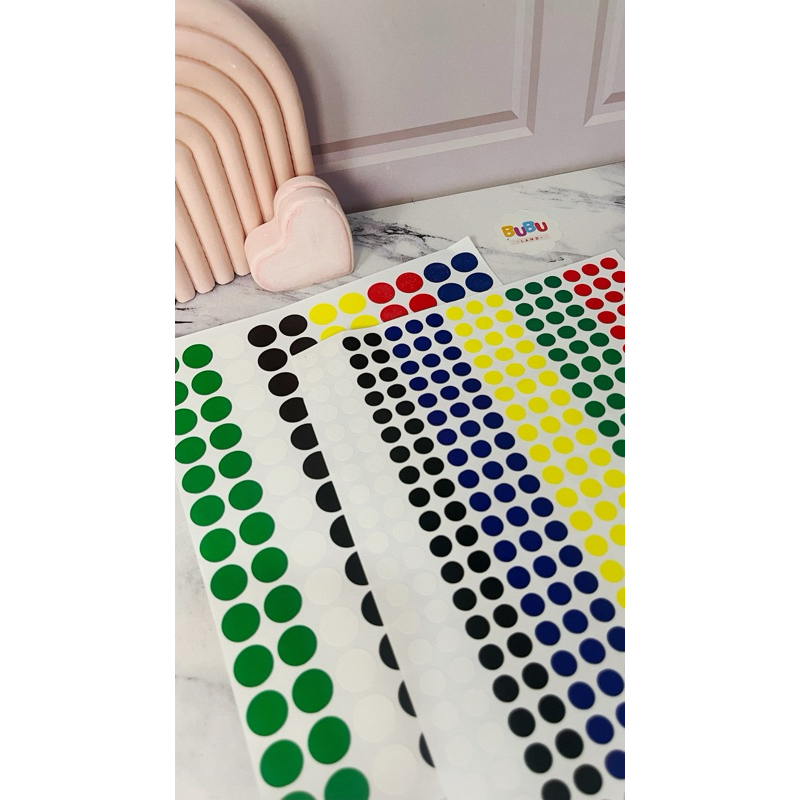 

Sticker Label Color Dot / Stiker Bulat / Stiker Warna Bulat / Mainan Edukasi