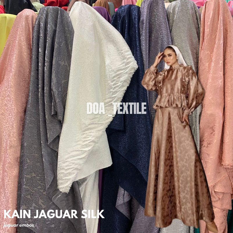 kain jaguar silk - kain jacquard - kain jaguar Glitter - kain jaguar embos - kain gamis jaguar