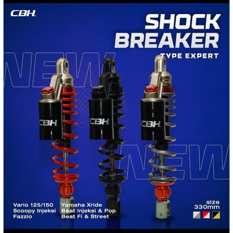 Shock Belakang Tabung Atas CBH UK 330 MM Vario 125/150 Old Vario 125/150 New Beat Fi Beat Pop Scoopy