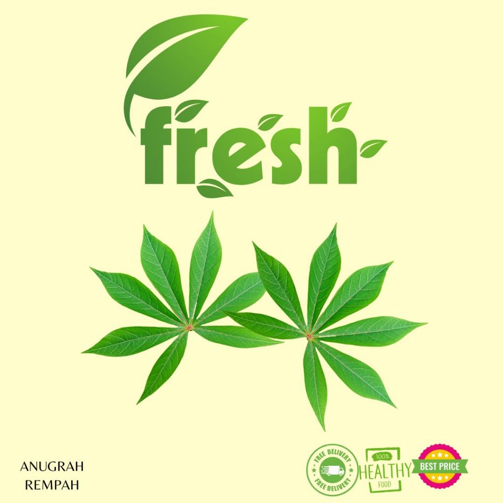 

Daun Singkong Lalapan Super fresh 250 gram - 500 gram Anugrah Rempah