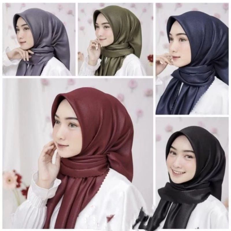 HIJAB GLAMOUR PREMIUM LASERCUT JILBAB SHINAR GLAMOUR KERUDUNG SEGI EMPAT POLOS GLITER