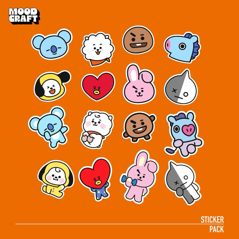 

Sticker Vinyl BT21 BTS - Sticker Pack | SP - 020